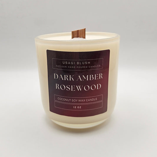 Dark Amber Rosewood 12 oz. Candle